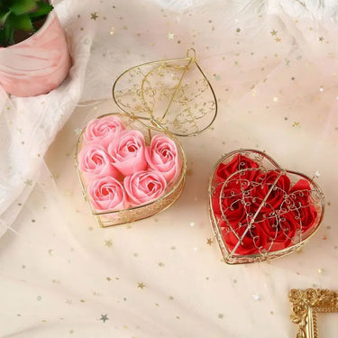 White Red Rose Soap Flower Heart Decoration Valentine's Day Gift Wedding Artificial Flora